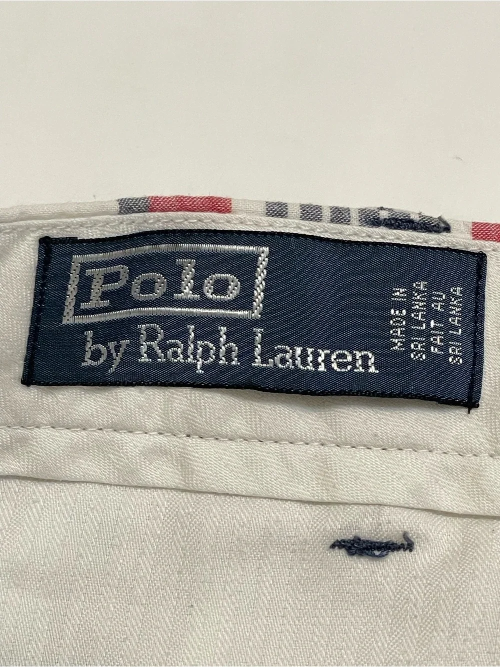 Polo Ralph Lauren Men's Plaid Cotton Chino Shorts Red White Blue Size 34